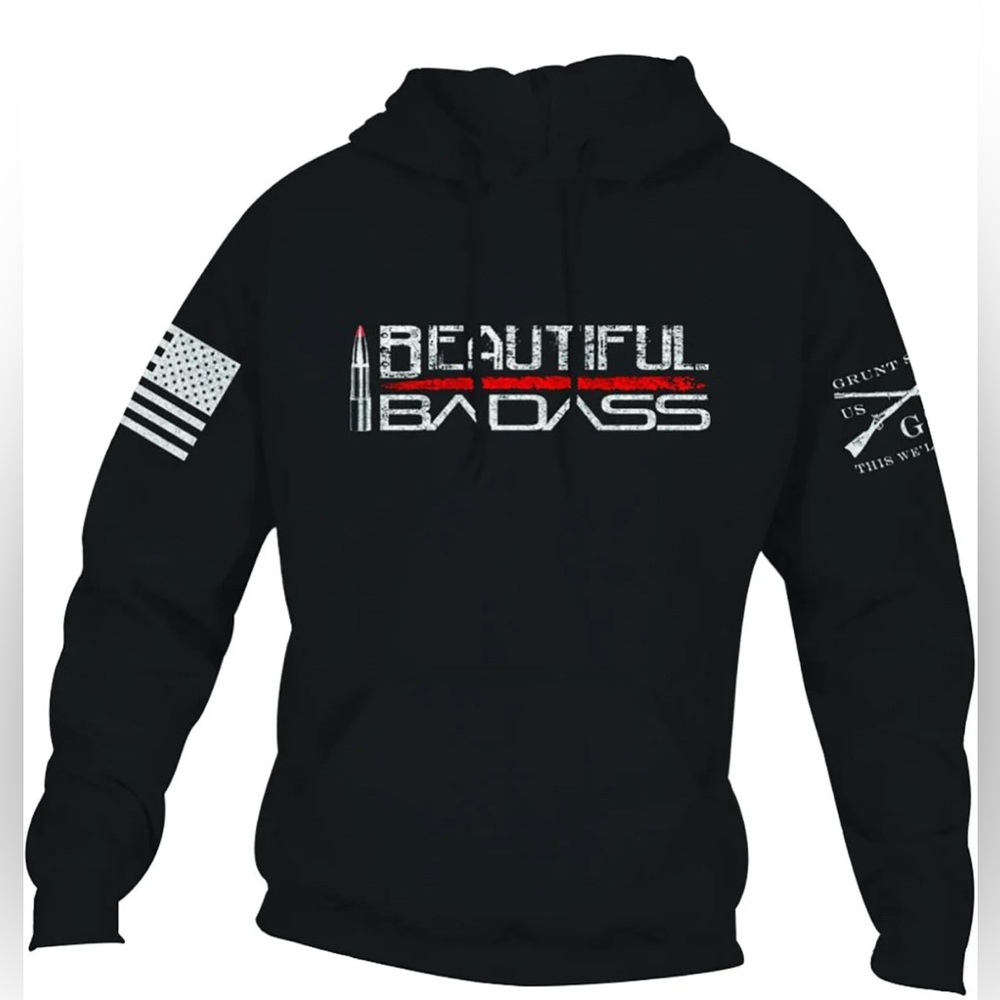 New Grunt Style Beautiful Badass Women's Hoodie, Sz large